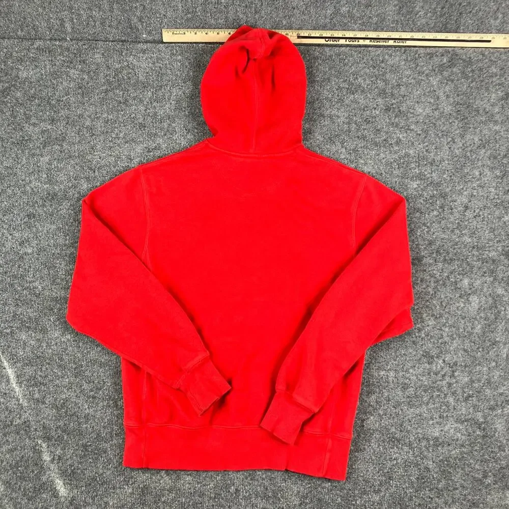 Nike Hoodie Mens‎ M Red NG Logo Pullover Fleece Long Sleeve Athletic Sweatshirt